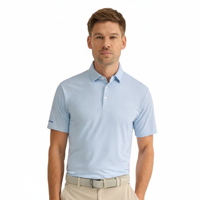 PING Gilmore pánske polo, white/dusty blue