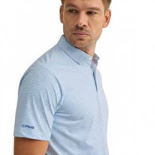 PING Gilmore pánske polo, white/dusty blue