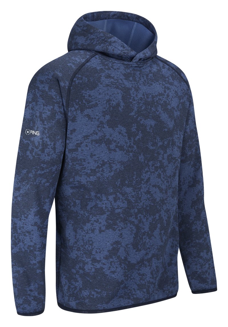 PING Saul pánska mikina, deep sea blue camo