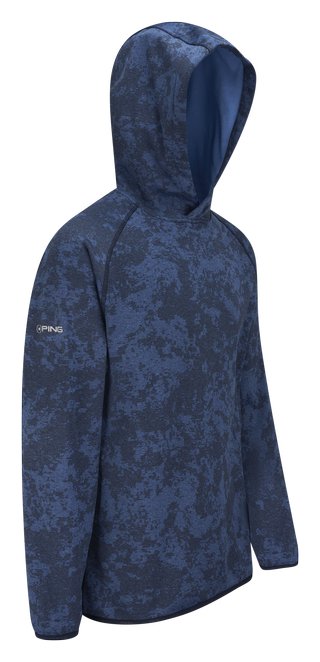 PING Saul pánska mikina, deep sea blue camo