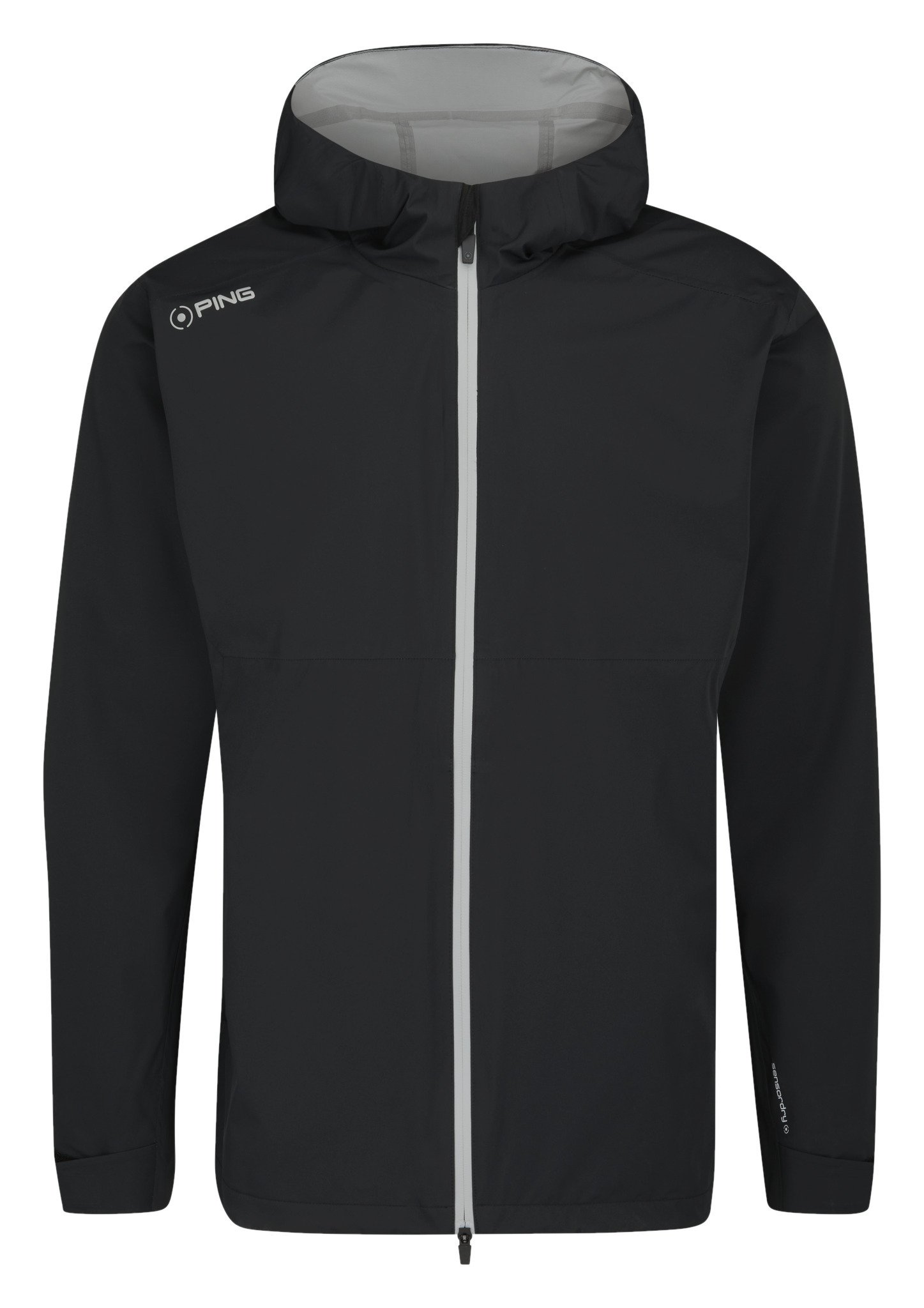 PING AquaDrive Waterproof Hooded pánska bunda, čierna