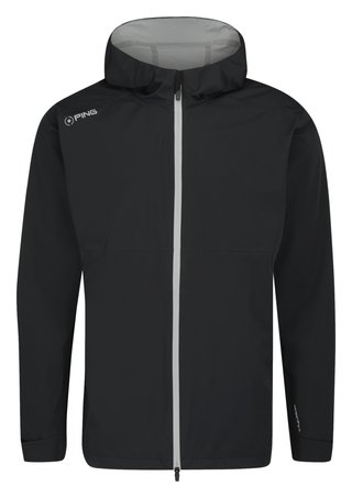 PING AquaDrive Waterproof Hooded pánska bunda, čierna