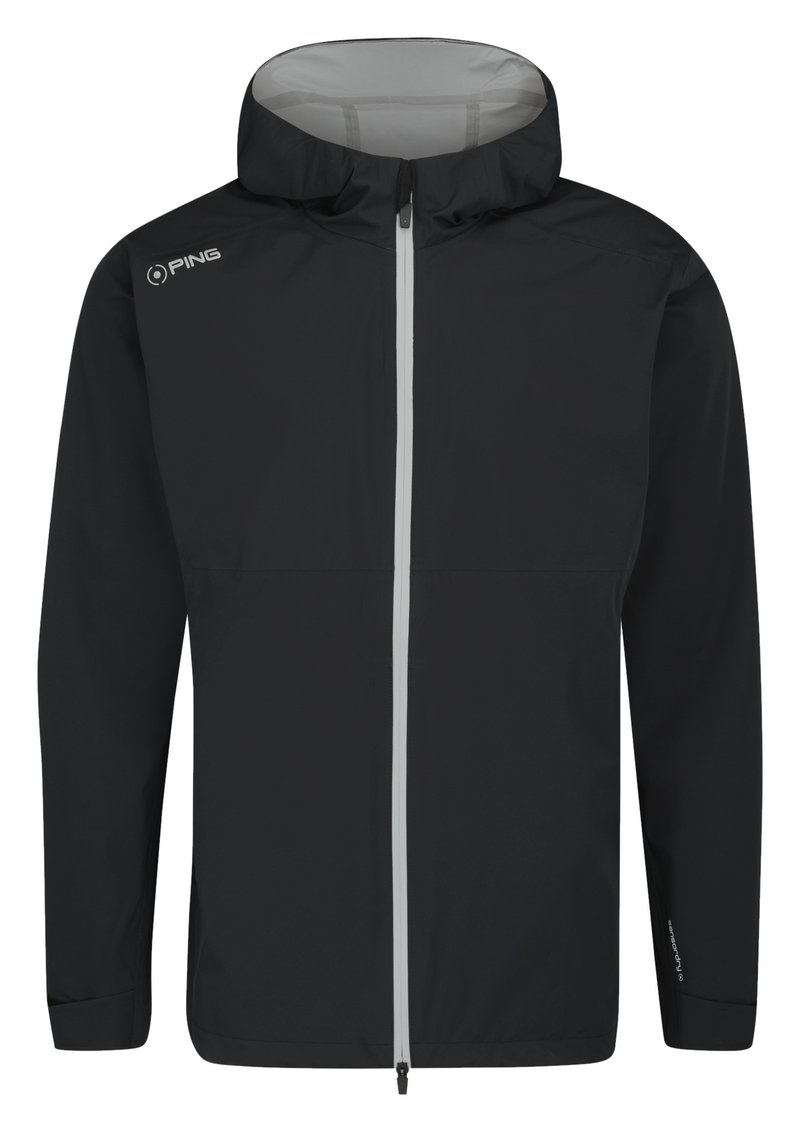 PING AquaDrive Waterproof Hooded pánska bunda, čierna