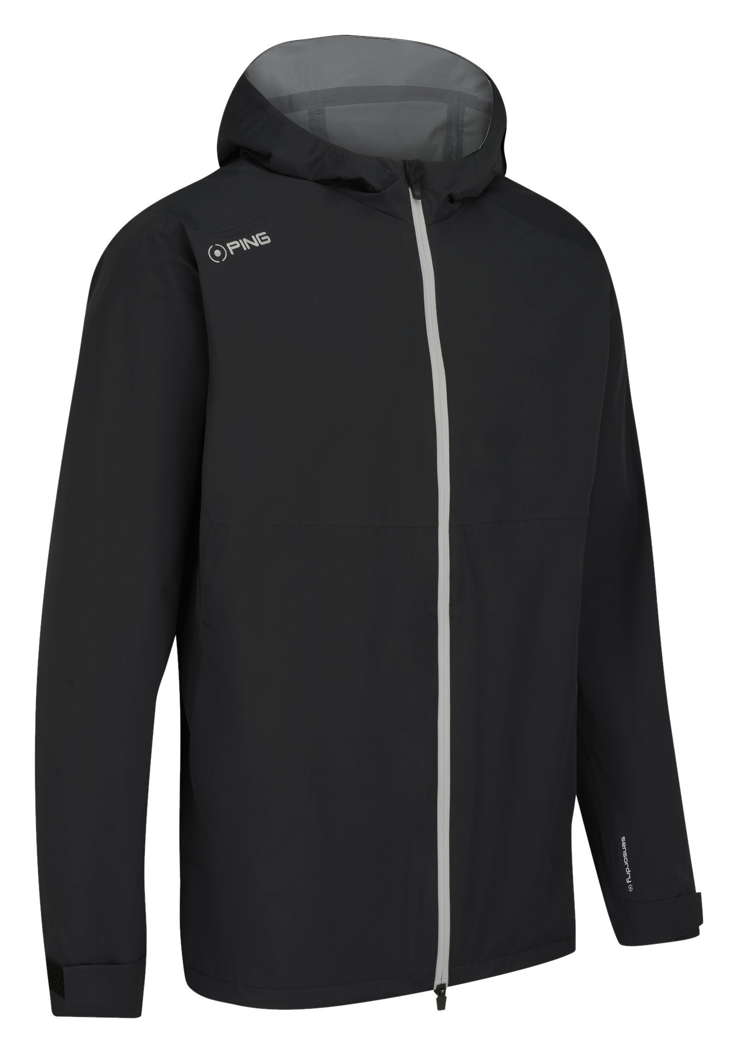 PING AquaDrive Waterproof Hooded pánska bunda, čierna