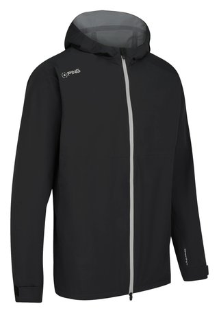 PING AquaDrive Waterproof Hooded pánska bunda, čierna