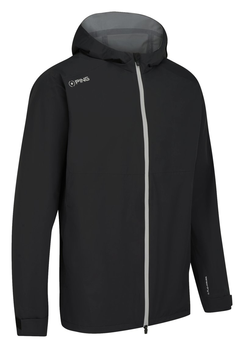 PING AquaDrive Waterproof Hooded pánska bunda, čierna