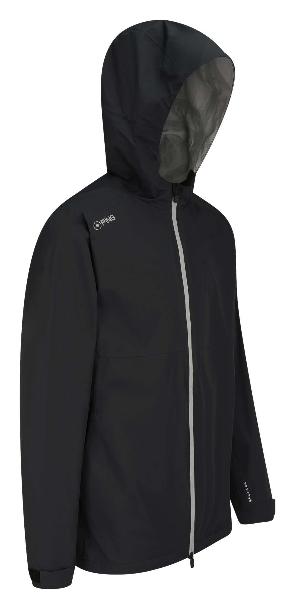 PING AquaDrive Waterproof Hooded pánska bunda, čierna