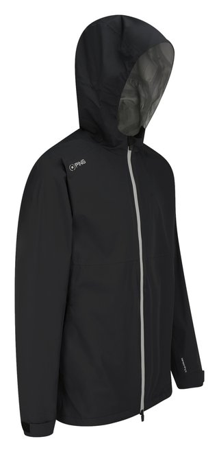 PING AquaDrive Waterproof Hooded pánska bunda, čierna