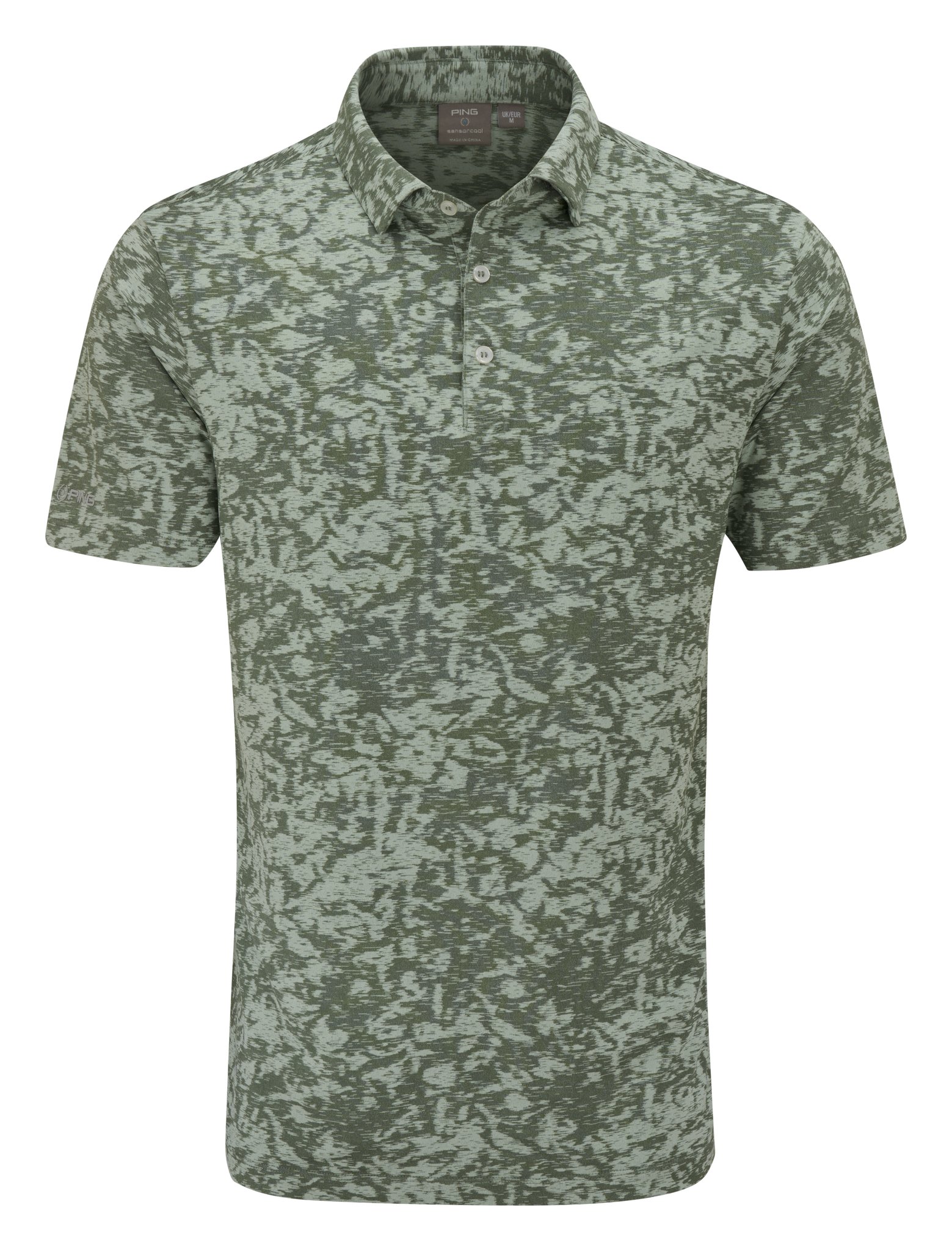 PING Marek Camo Jacquard pánske polo, jade multi