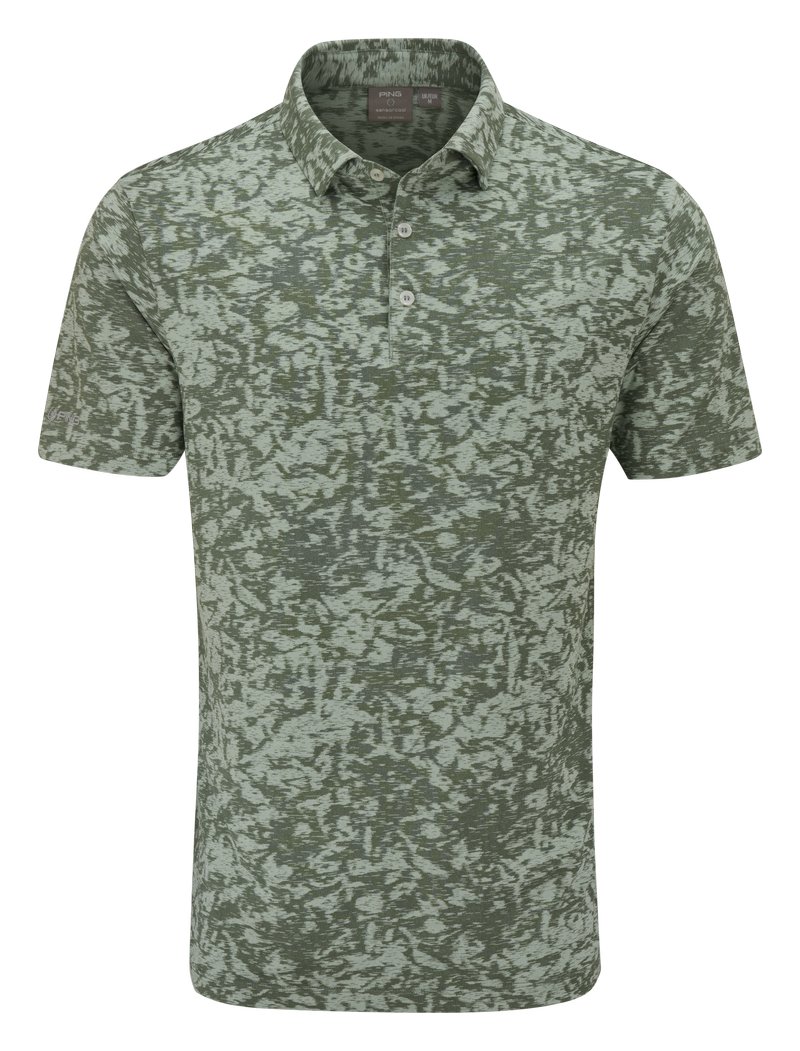 PING Marek Camo Jacquard pánske polo, jade multi