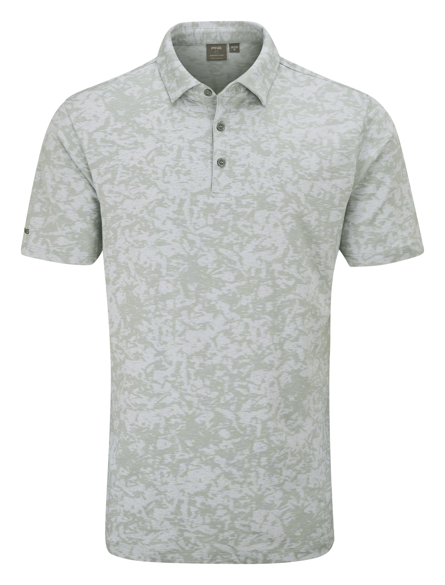 PING Marek Camo Jacquard pánske polo, silver multi