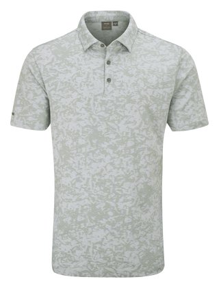 PING Marek Camo Jacquard pánske polo, silver multi