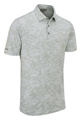 PING Marek Camo Jacquard pánske polo, silver multi