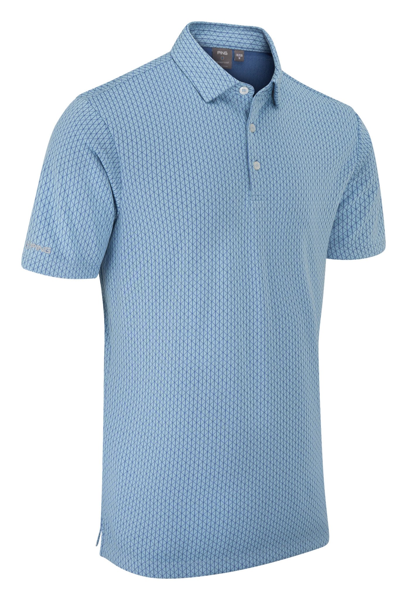 PING Hershel pánske polo, dusty blue multi