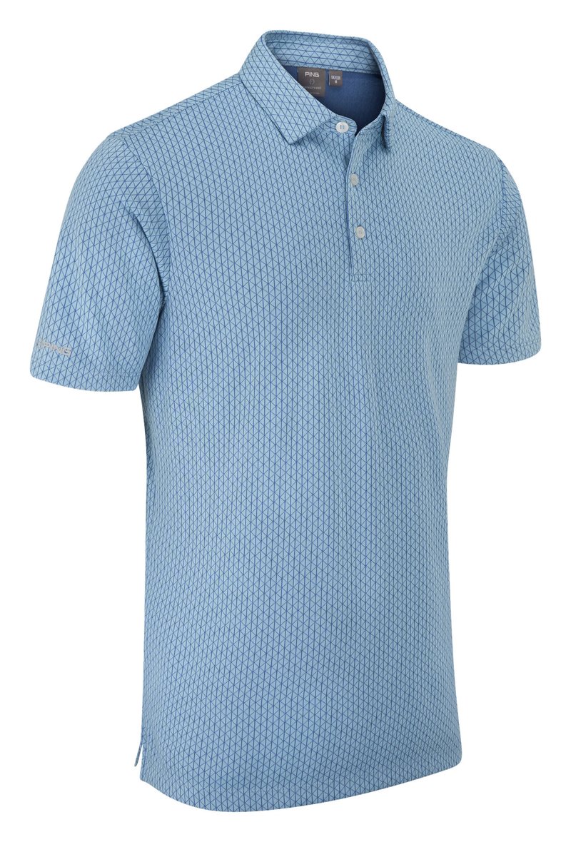PING Hershel pánske polo, dusty blue multi