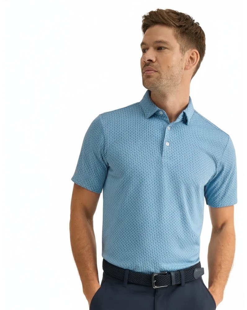 PING Hershel pánske polo, dusty blue multi