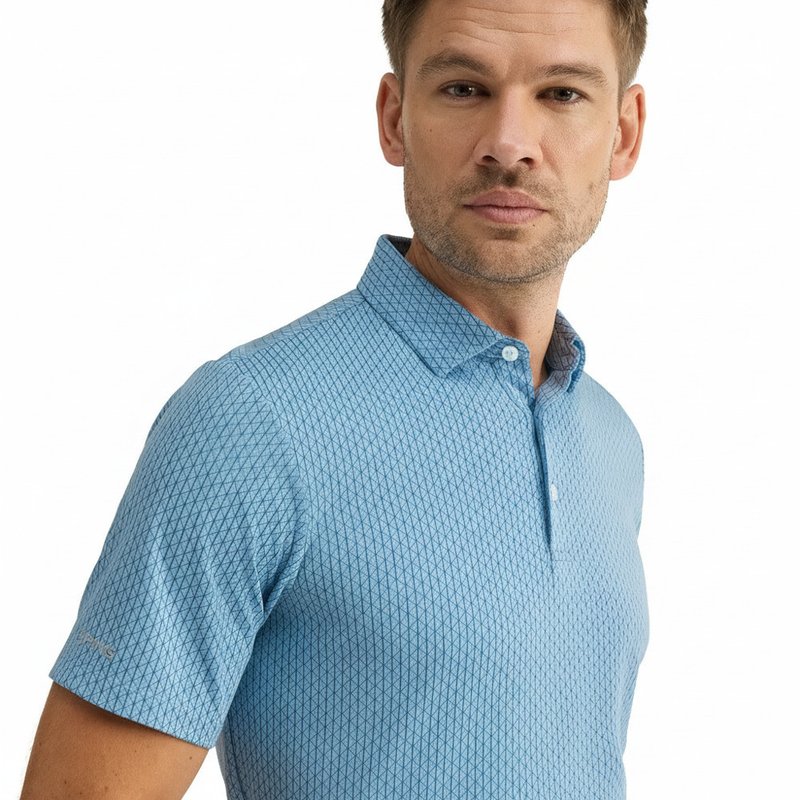 PING Hershel pánske polo, dusty blue multi