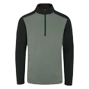 PING Ramsey half zip ribbed fleece pánska mikina, laurel marl/black