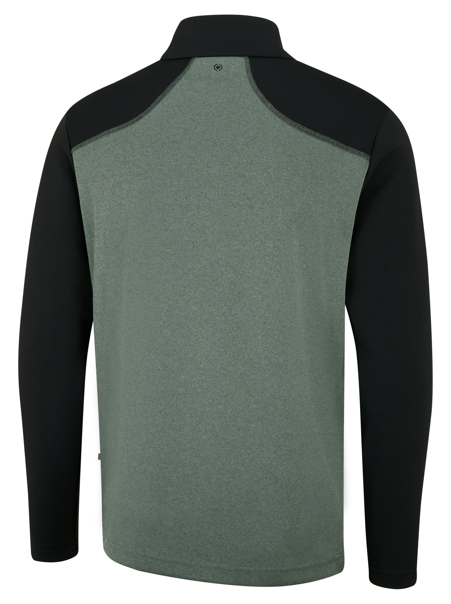PING Ramsey half zip ribbed fleece pánska mikina, laurel marl/black