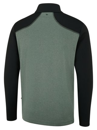 PING Ramsey half zip ribbed fleece pánska mikina, laurel marl/black