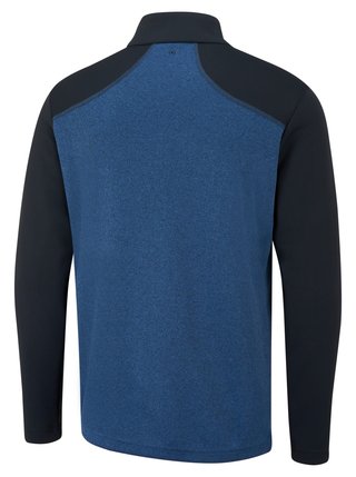 PING Ramsey half zip ribbed fleece pánsky sveter, inky marl/navy