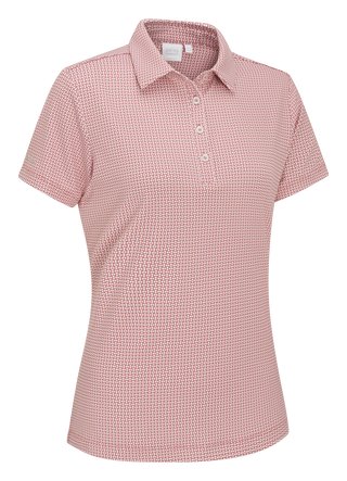 PING Mave dámske polo, coral blush/white