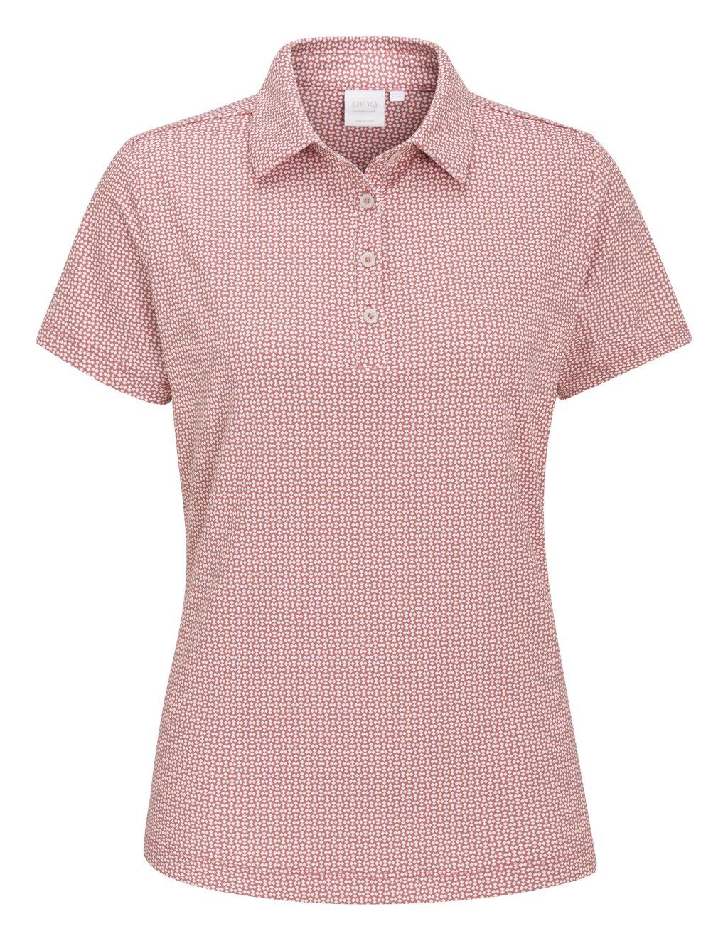 PING Mave dámske polo, coral blush/white