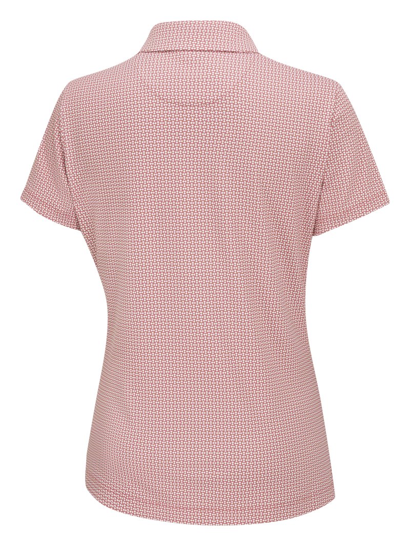 PING Mave dámske polo, coral blush/white