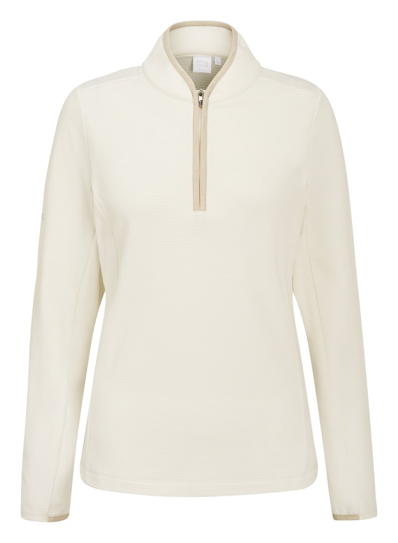 PING Abigale Performance Fleece dámska mikina, egret