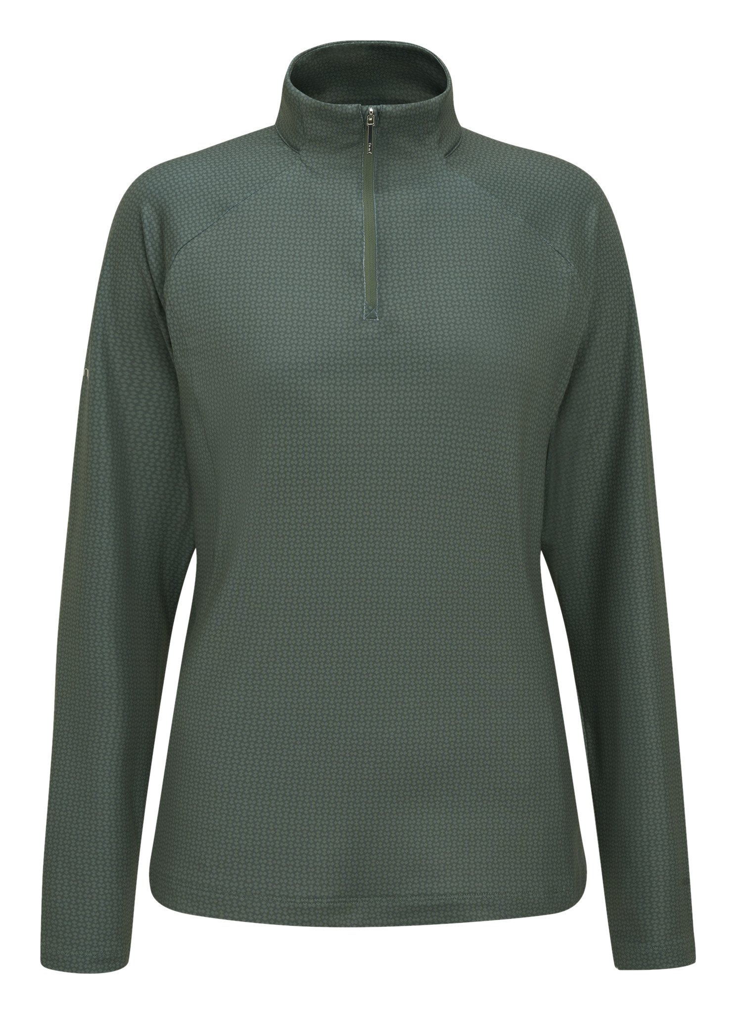 PING Jasmine Printed dámske tričko s dlhým rukávom, gorse green/laurel