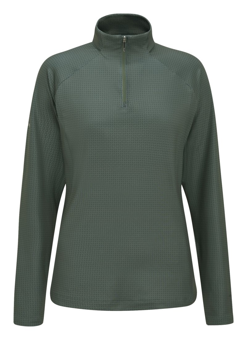 PING Jasmine Printed dámske tričko s dlhým rukávom, gorse green/laurel