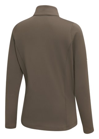 PING Aveline Half Zip dámske tričko s dlhým rukávom, coffee