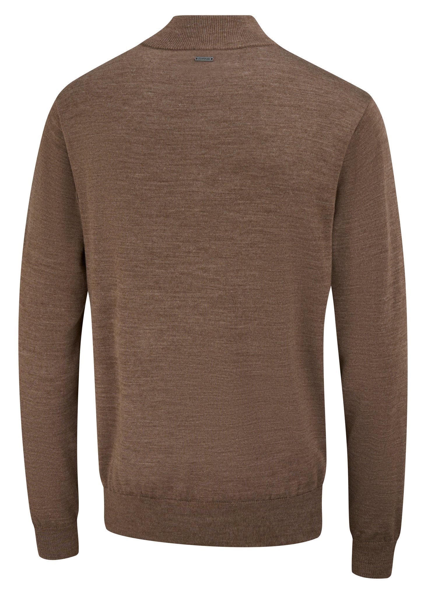 PING Dorset Quarter zip pánsky sveter, coffe marl