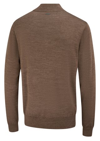 PING Dorset Quarter zip pánsky sveter, coffe marl