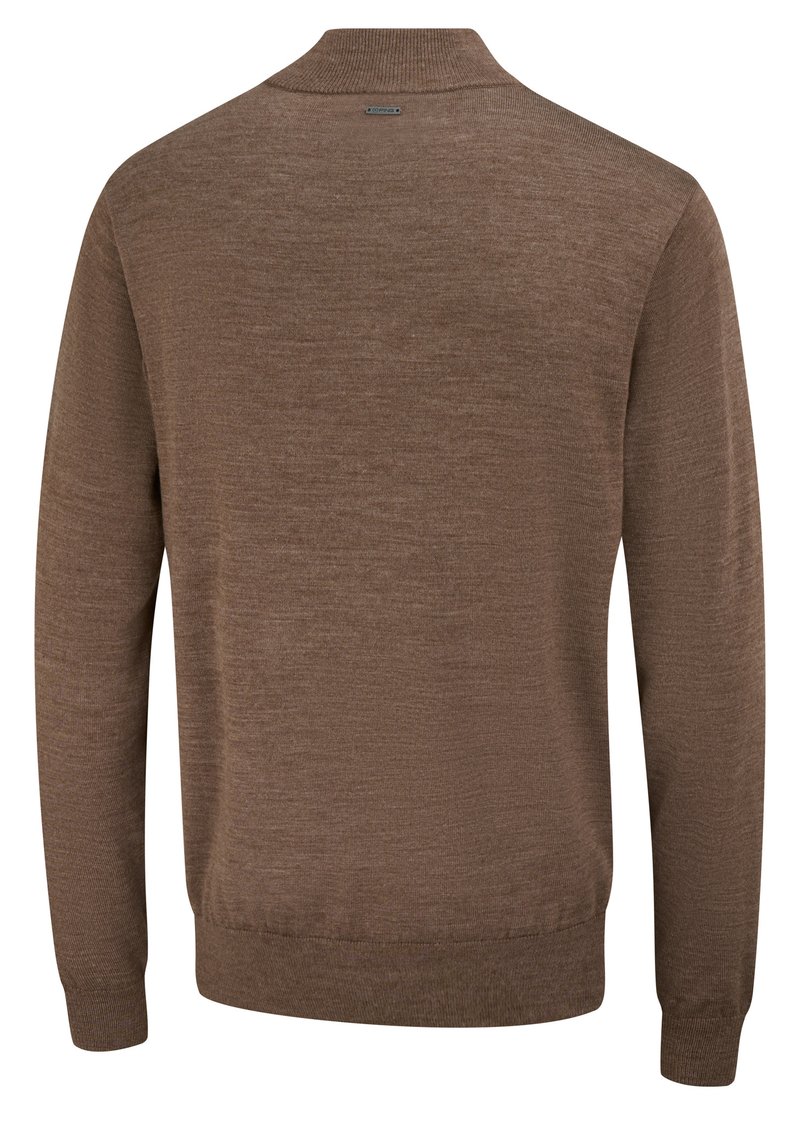 PING Dorset Quarter zip pánsky sveter, coffe marl