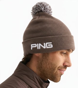 PING Cresting Knit pánska zimná čiapka, coffee