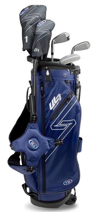 U.S. Kids Golf UL7-54 (137cm) W15 5-Club juniorský golfový set + stand bag, navy
