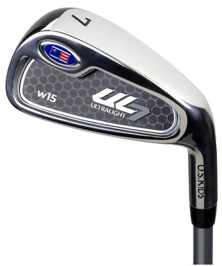U.S. Kids Golf UL7-57 (145cm) W15 juniorský golfový set so stand bagom, navy/červená/biela