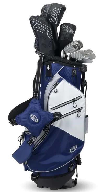 U.S. Kids Golf TS6-48 (122cm) 10-Club juniorský golfový set, grafit, + stand bag, navy/white/grey