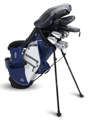U.S. Kids Golf TS6-48 (122cm) 10-Club juniorský golfový set, grafit, + stand bag, navy/white/grey