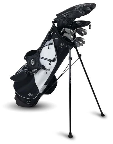 U.S. Kids Golf TS6-63 10-Club juniorský golfový set, grafit, stand bag, čierna/biela/šedá