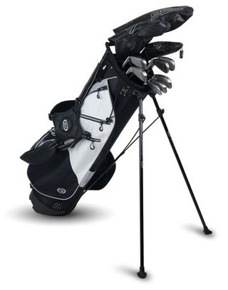 U.S. Kids Golf TS6-63 10-Club juniorský golfový set, grafit, stand bag, čierna/biela/šedá