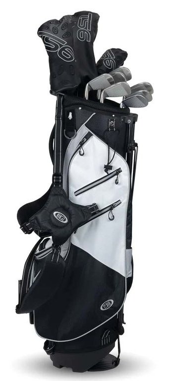 U.S. Kids Golf TS6-63 10-Club juniorský golfový set, grafit, stand bag, čierna/biela/šedá