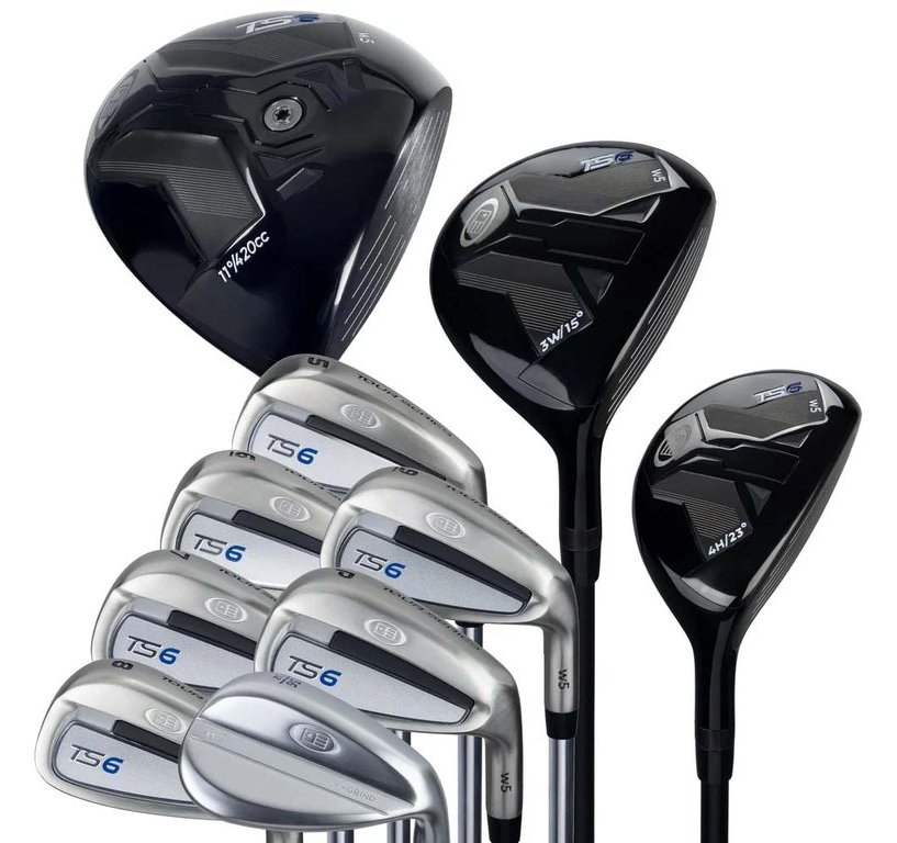 U.S. Kids Golf TS6-63 10-Club juniorský golfový set, grafit, stand bag, čierna/biela/šedá