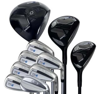 U.S. Kids Golf TS6-63 10-Club juniorský golfový set, grafit, stand bag, čierna/biela/šedá