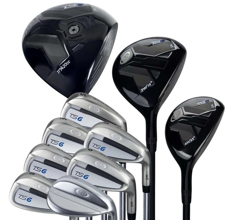 U.S. Kids Golf TS6-63 10-Club juniorský golfový set, grafit, stand bag, čierna/biela/šedá