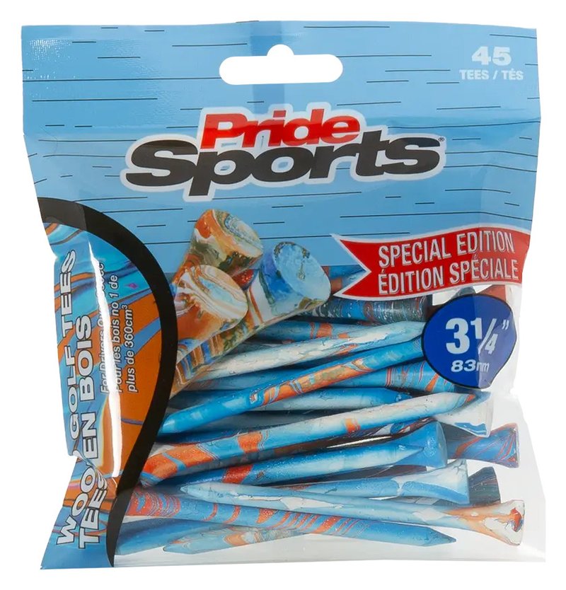 Pride Sports Special Edition Paint Splatter týčky (45 ks), 83 mm (3 1/4"), modro/oranžové