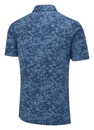 PING Marek Camo Jacquard pánske polo, infinity blue multi