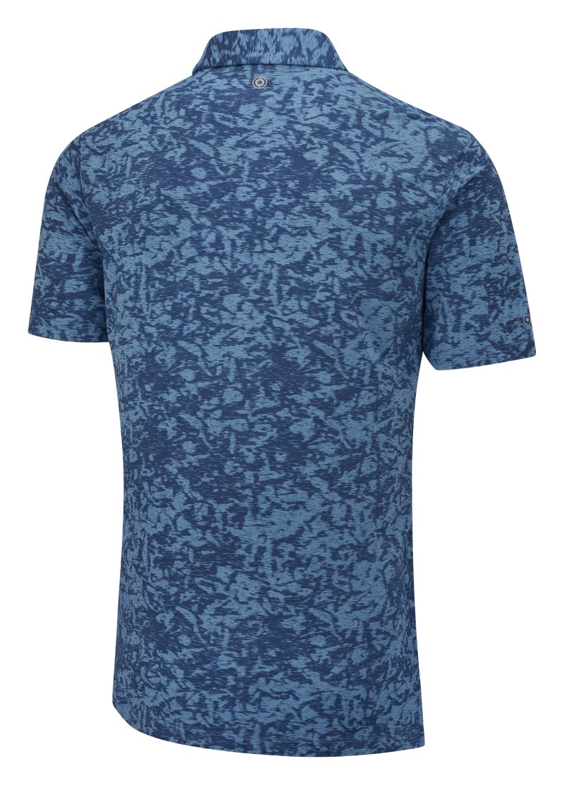 PING Marek Camo Jacquard pánske polo, infinity blue multi