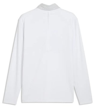 Puma Cloudspun Tech Hybrid 1/2 Zip pánska bunda, white glow/platino grey